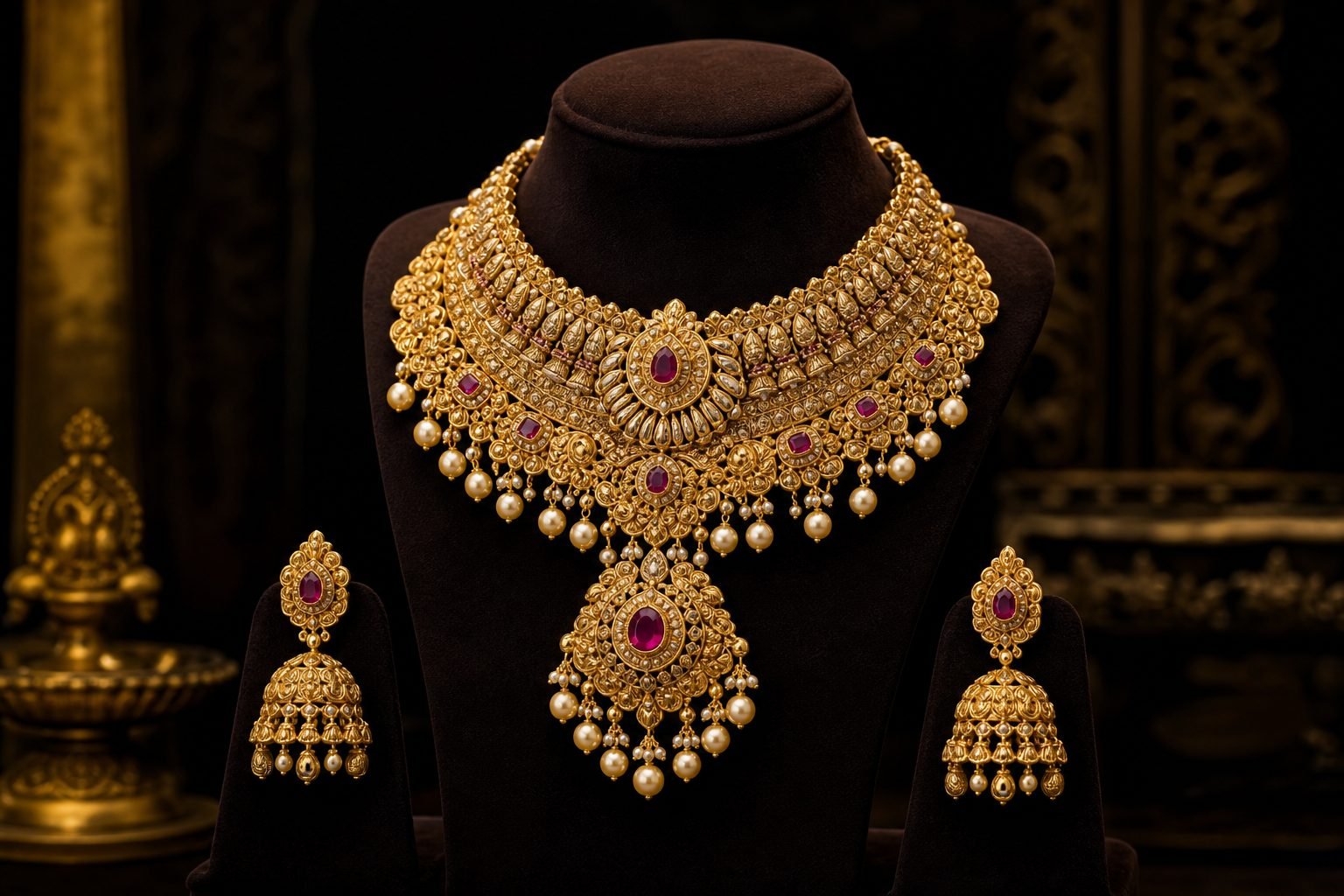 Festive gold jewellery